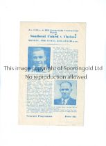 CHELSEA Programme for the away Testimonial match v Southend United 30/4/1956, slight horizontal