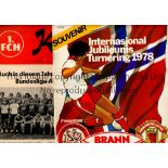 MANCHESTER UNITED Two programmes: Brann Tournament 18-24/5/1978 including matches v Ajax and Brann