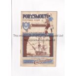 PORTSMOUTH V WOLVES 1935 Programme for the League match at Portsmouth 20/4/1935, horizontal