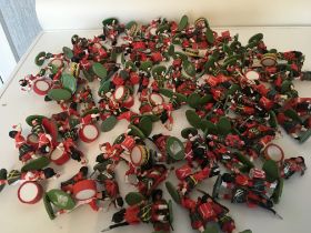 A collection in excess of 100 plastic soldiers by