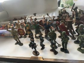 A Collection of Timpo plastic soldiers comprising