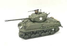 A Franklin Mint Sherman Tank. 1/24 Scale. No Box O