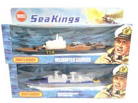 2 X Boxed Matchbox Sea Kings. A Helicopter Carrier
