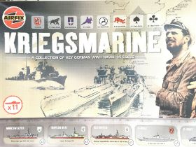 A Boxed Airfix Kriegsmarine Set Containing a Colle