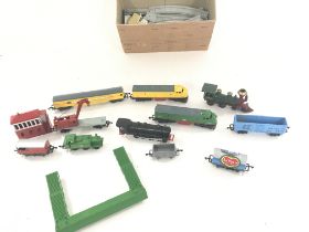 A Box Containing Lone Star Diecast Trains and Track. NO RESERVE