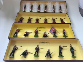 A collection of 4 boxed sets toy soldiers by Brita