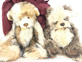 2 X Charlie Bears. Jackie #CB604799 and Simon #CB193941B. With Bags. (2).NO RESERVE