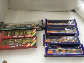 A collection of 7 boxed action models, 3 by Britai