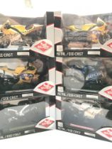 6 Boxed Guiloy Diecast 1:10 Scale Motorcycles.all