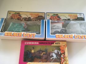 Collection of Western themed plastic models..inclu