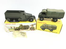 A Boxed French Dinky Half Track #822 and a Army Co
