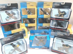 A Collection of Boxed Corgi Aircraft including Models from WW2. And 4 Atlas Models. NO RESERVE
