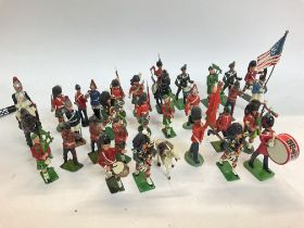 A Collection of Plastic and Diecast Soldiers inclu