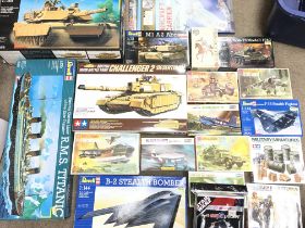 A Box Containing a Collection of Various Model Kit