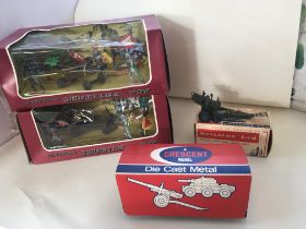 A collection of 4 boxed toys by Cherilea 2x knight