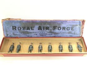 A Britains Box Containing Royal Air Force Figures.