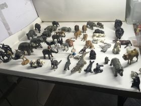 A collection in excess of 50 metal animals by Brit