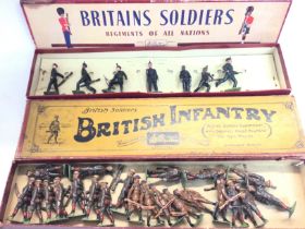 2 Britains Boxes including British Infantry.