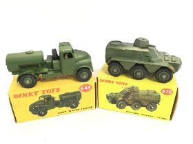A Boxed Dinky Army Water Tanker #643 and a Armoure