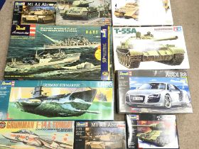 A Box Containing a Collection of Various Model Kit