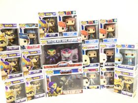 A Collection of boxed Funko Pop Figures.