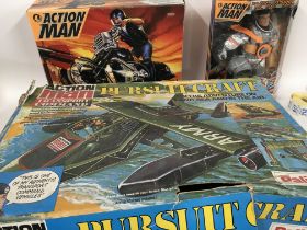 3 boxed Action Man toys including glider and motor