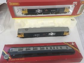 Boxed Hornby model locomotive R2487. BR coco class