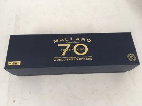 Boxed Hornby Mallard limited edition..gold plated..70th anniversary of world speed record 1938-2008