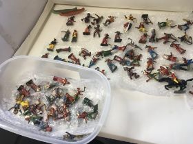 A collection in excess of 70 metal figures by Brit