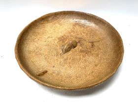 A Robert Mouseman Thompson carved oak bowl with a central high relief carving of his trademark