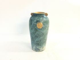 Studio pottery with Celtic design, impressed and p