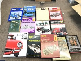 A Collection of books about cars including Haynes manuals for the Ford Corsair V4, Mazda 626 & MX-6,