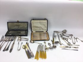 A collection of assorted silver and silver plated