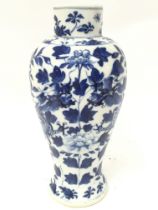 A 18th century Chinese blue and white export vase