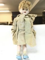 A vintage Pedigree doll, 70cm tall. postage catego