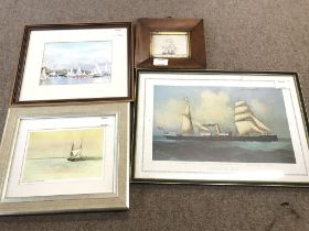 A Collection of pictures of boats including prints of sailing boats