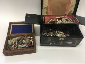 A large collection of costume jewellery.