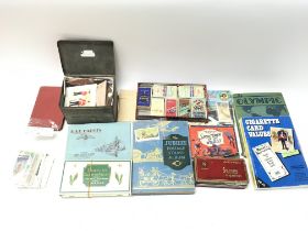 Collection of stamps and cigarette cards