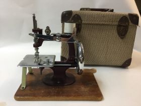 A childâ€™s sewing machine.