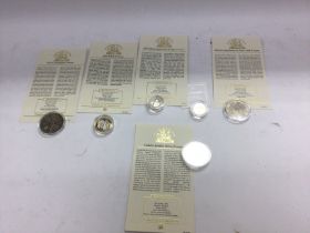A collection of silver and other coins including a