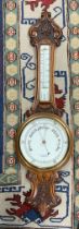 A Victorian solid oak body H.Chapman barometer. (D)