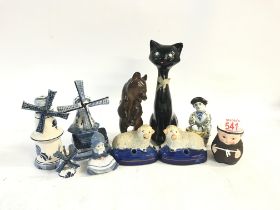 A collection of ceramic items including: ceramic c