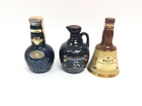 Three whiskey miniature including a Royal Salute 2