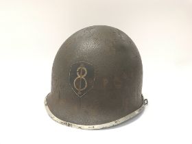 WW2 US helmet 8th division.