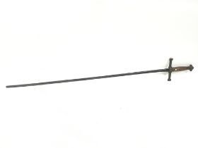 A possibly Masonic dress sword with a wooden pomme