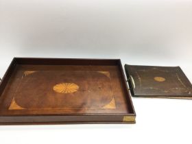 A Victorian mahogany inland butlers tray together