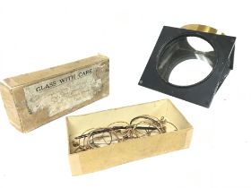 A Collection of glasses parts and a Hunter Penrose