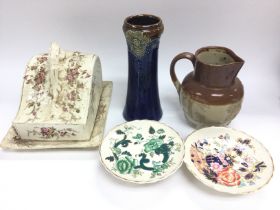 An assorted lot of ceramics including Masons and R