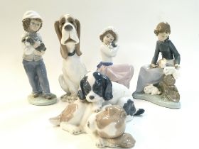 A collection of boxed Neo figures including dogs and children. No obvious damage Postage category D