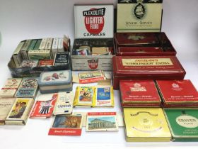 A collection of vintage cigarette packets and tins. Shipping category B. NO RESERVE.